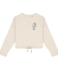 Personnalise ton Sweat-shirt à col rond oversize crop femme brodé