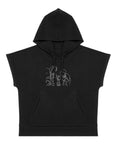 Personnalise ton Sweat-shirt à capuche oversize sans manches French Terry femme brodé