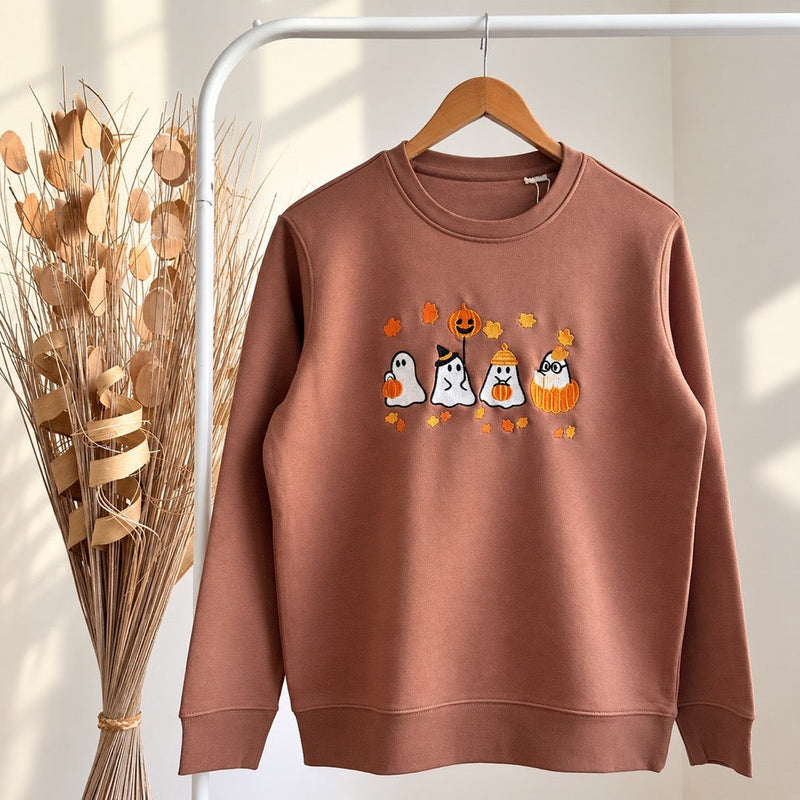 Sweat brodé « Les 4 petits fantômes » d’Halloween