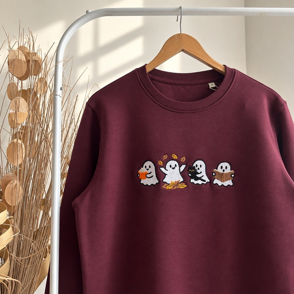 Sweat brodé « Petits fantômes » d’Halloween