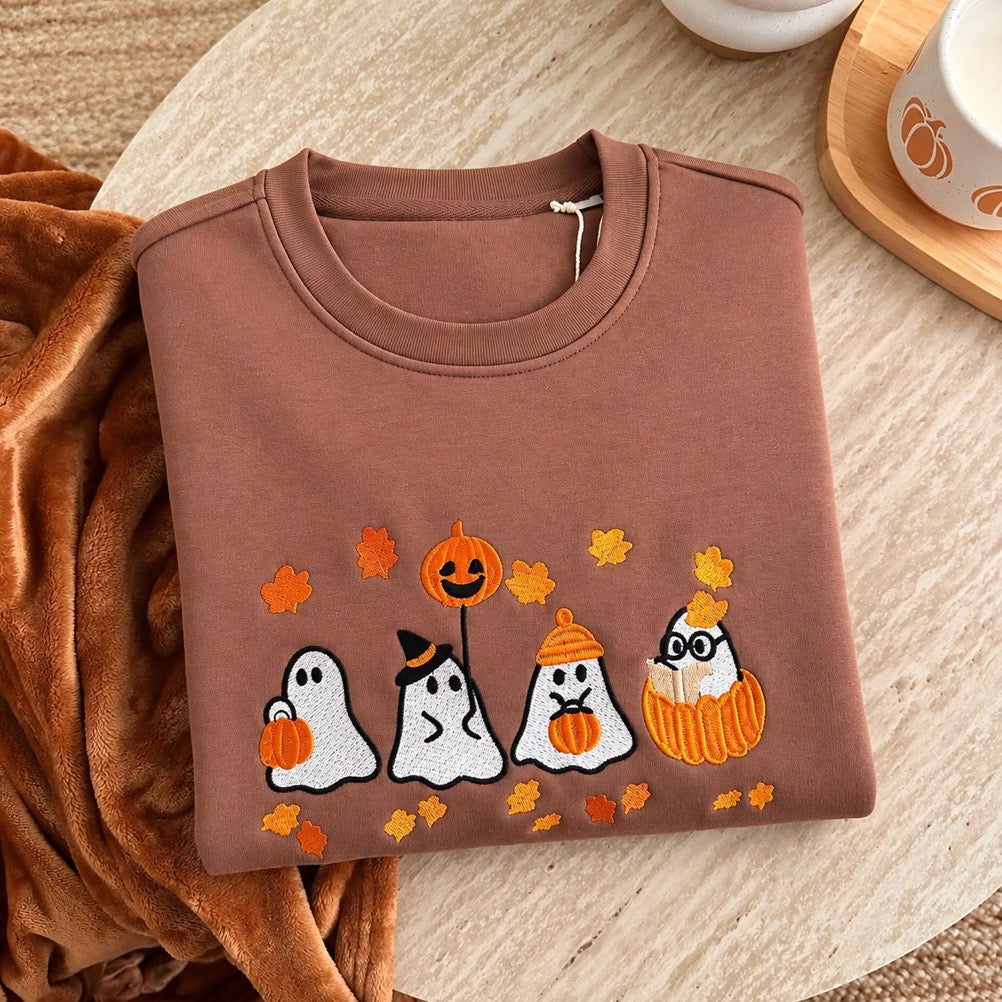 Sweat brodé « Les 4 petits fantômes » d’Halloween