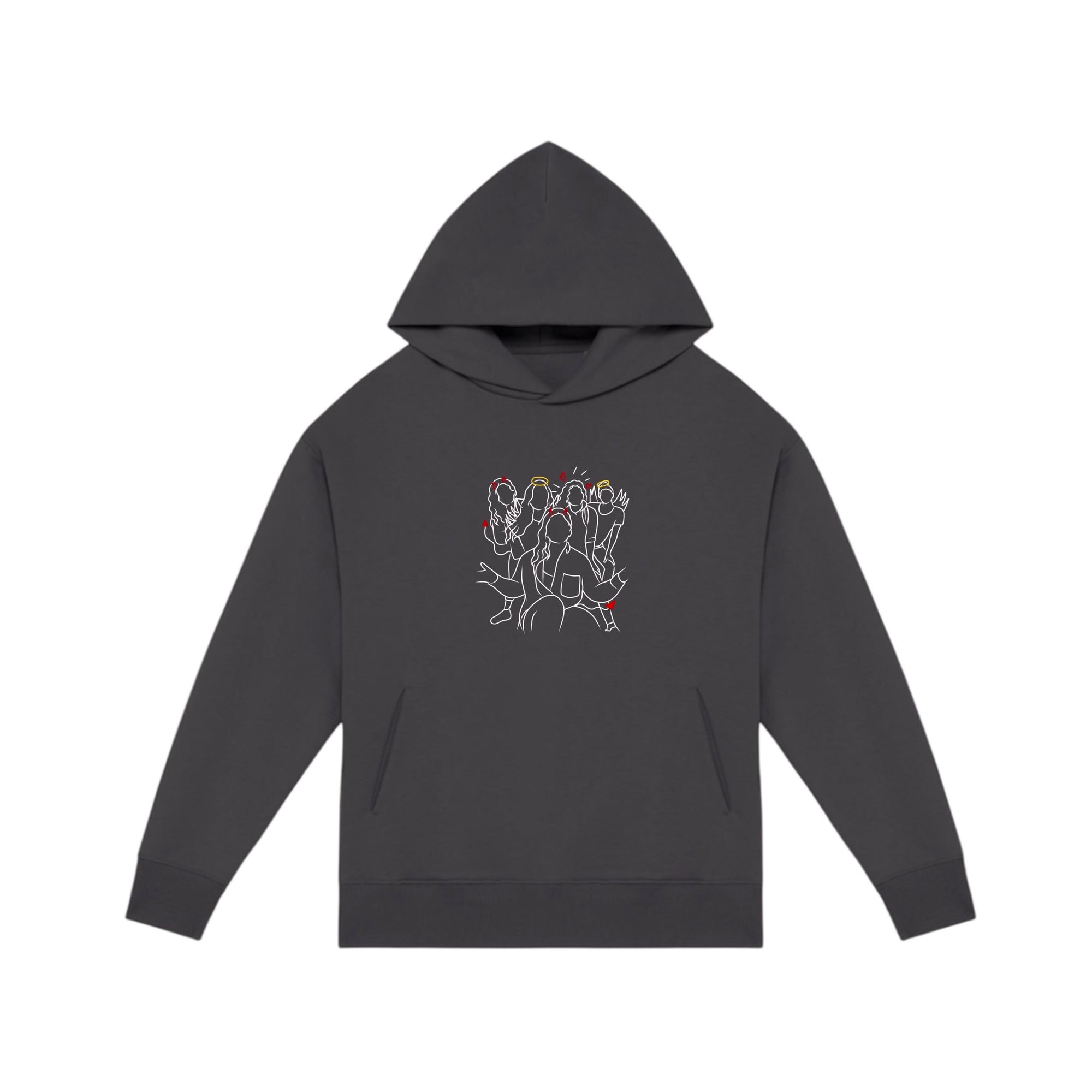 Personnalise ton Sweat-shirt à capuche oversize unisexe brodé