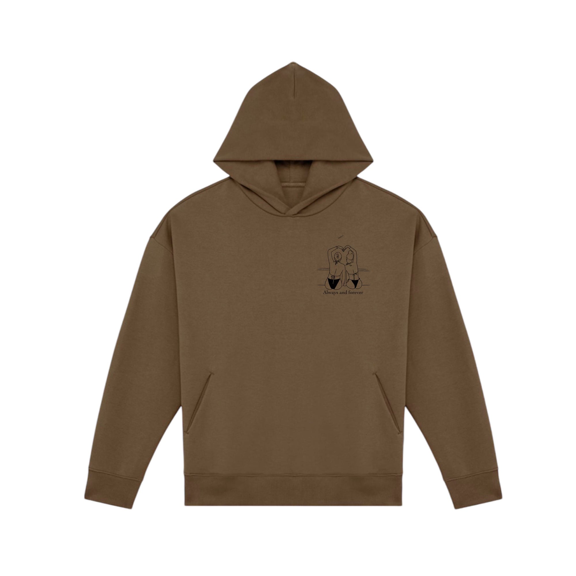 Personnalise ton Sweat-shirt à capuche oversize unisexe brodé