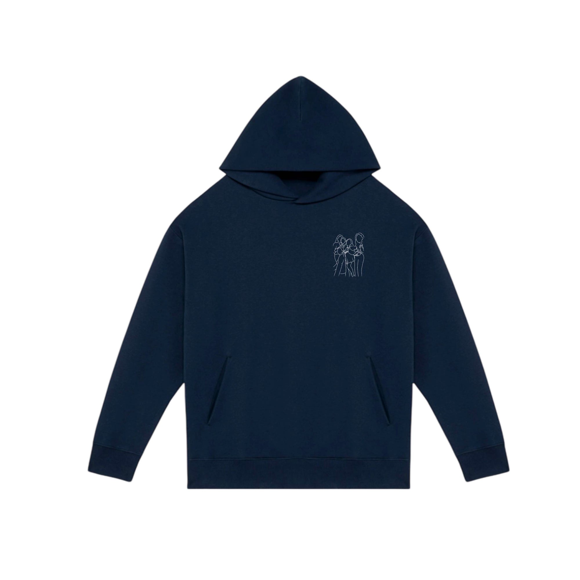 Personnalise ton Sweat-shirt à capuche oversize unisexe brodé