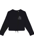 Personnalise ton Sweat-shirt à col rond oversize crop femme brodé