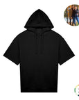 Personnalise ton Sweat-shirt à capuche à épaules tombantes manches courtes French Terry unisexe brodé