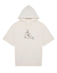 Personnalise ton Sweat-shirt à capuche à épaules tombantes manches courtes French Terry unisexe brodé